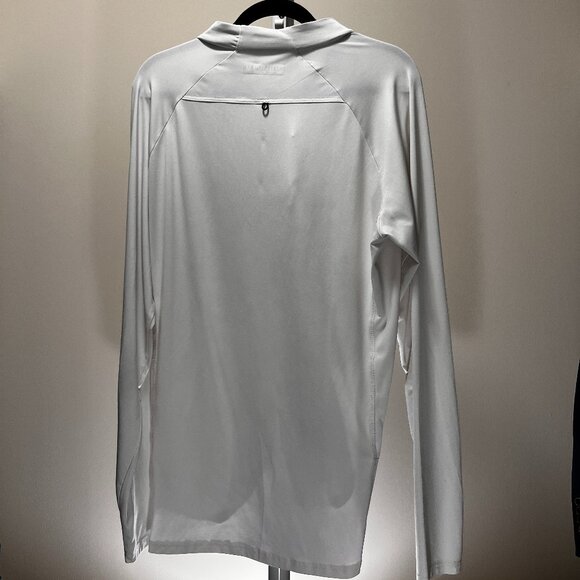 TallSlim Men's Quarter Zip Pullover Performance Shirt White M Medium - Picture 2 of 4